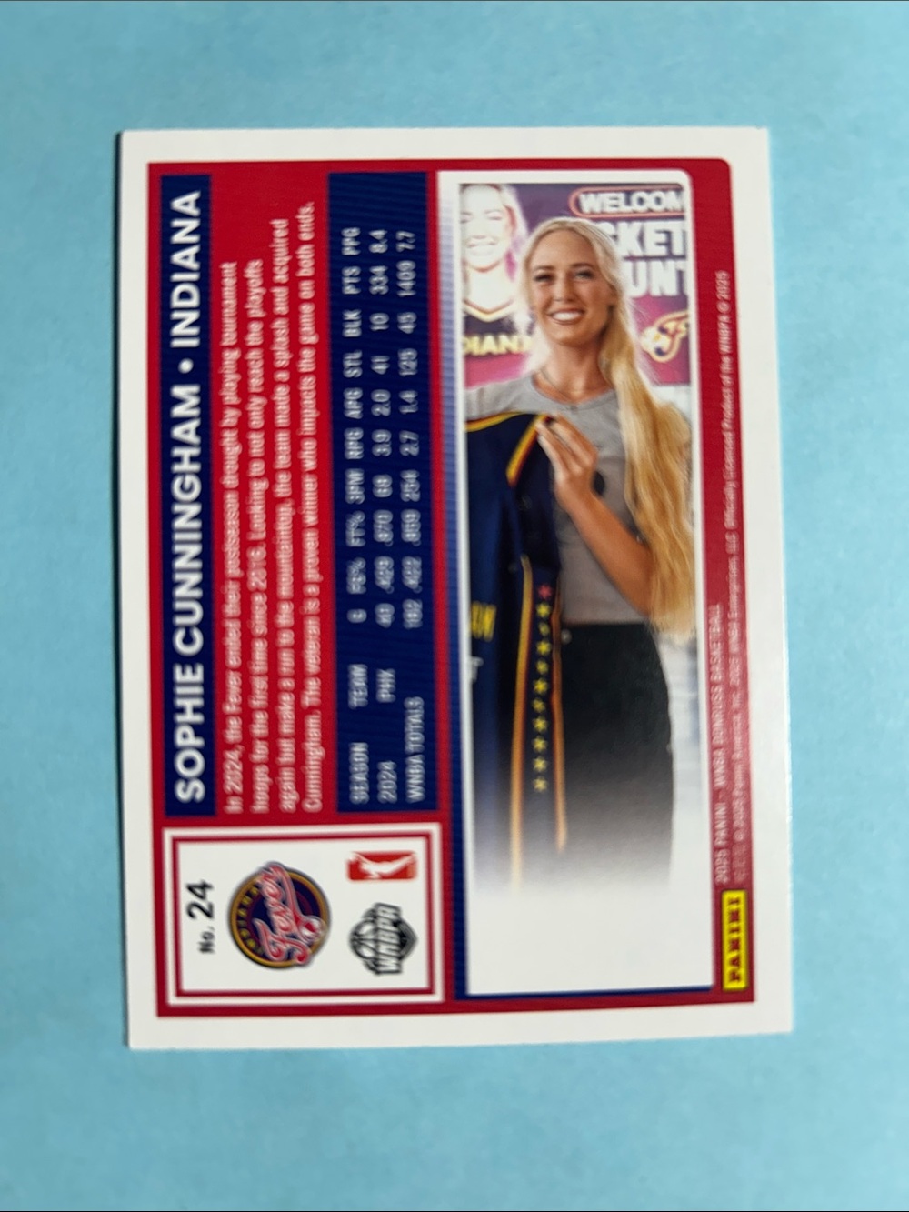 Sophie Cunningham Indiana Fever Donruss Basketball Card card #24 - Picture 2 of 2